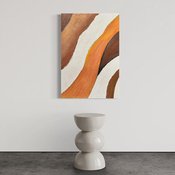 Hand-Painted Elegant Harmony Abstract Canvas Art - Professionally Stretched 4