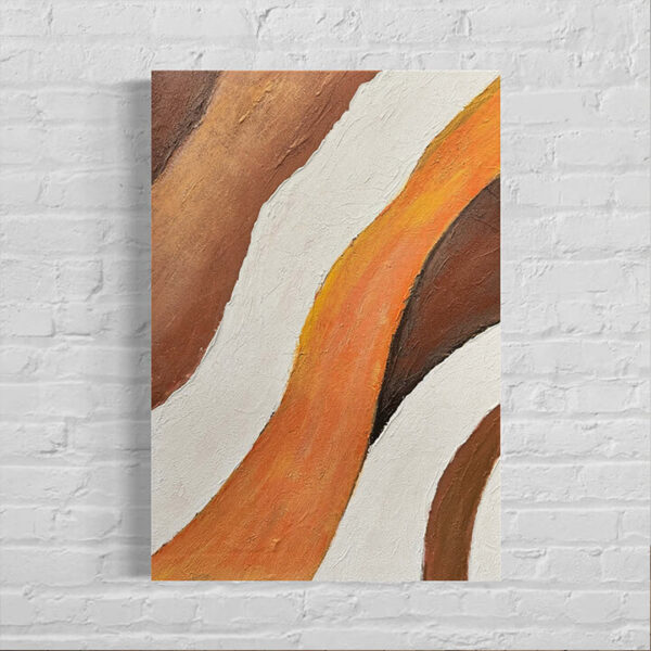 Hand-Painted Elegant Harmony Abstract Canvas Art - Professionally Stretched