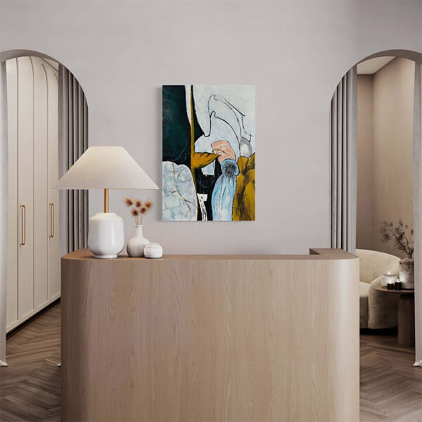 Mystic Mosaic – Hand Painted Abstract Canvas Art – Stretched 1