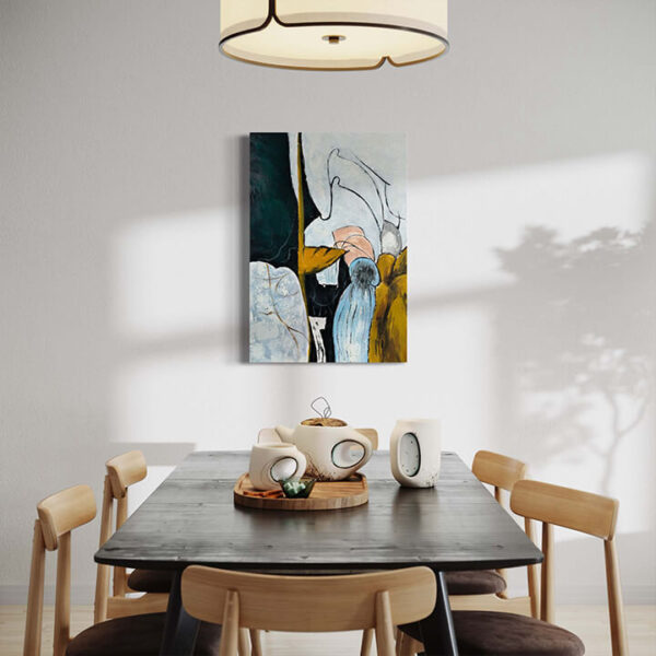Hand Painted Abstract Canvas Art – Stretched